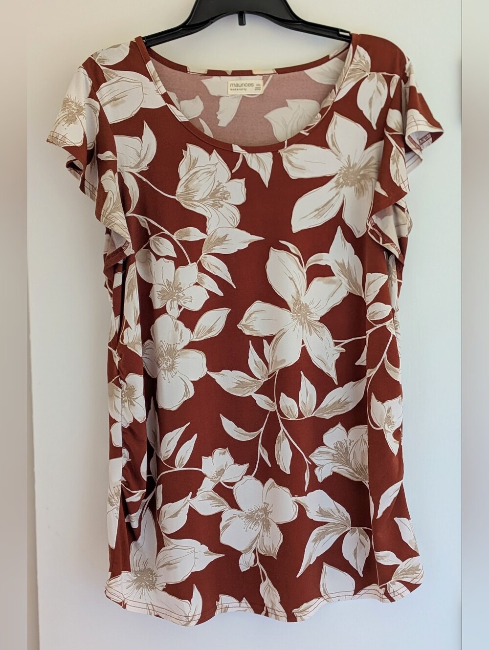 Maurices Ruched Side Scoop Neck Maternity Top